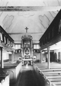 Kirche, Blick zum Altar, vor 1956