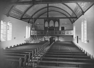Kirche, Blick zur Orgel, um 1951