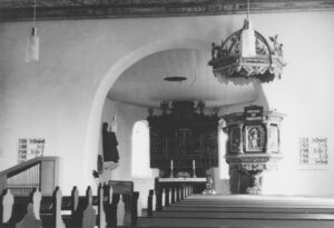 Kirche, Blick zum Altar, Foto: September 1979, P. Greve, Jöllenbeck (?)