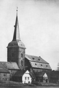 Kirche, Ansicht von Südwesten, vor 1956