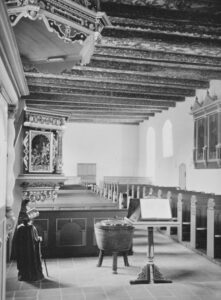 Kirche, Blick nach Westen, Foto: Ernst Witt, Hannover, April 1963