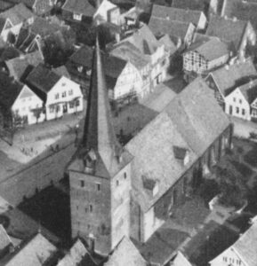 Kirche, Ansicht von Südwesten, vor 1956