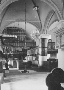 Kirche, Blick zur Orgel, Foto: Ernst Witt, Hannover, April 1960