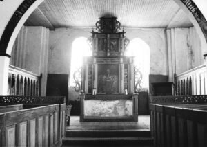 Kirche, Blick in den Chorraum, vor 1972