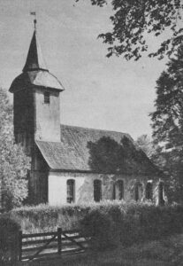 Kirche, Ansicht von Südwesten, Zeitungsfoto