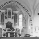 Kirche, Blick zum Altar und zur Orgel, nach 1959