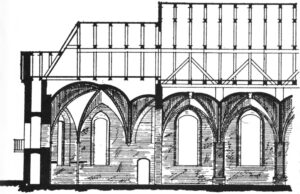 Kirche, Längsschnitt, vor 1902