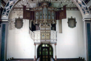 Kirche, Blick zur Orgel, 1978, Fotograf: Winter