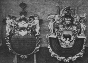 Gedenktafel für Friedrich von Behr († 1700) und für Johann von Behr († 1664), vor 1902