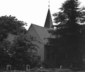 Kirche, Außenansicht, um 1954