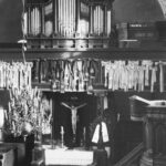 Kirche, Blick zum Altar und zur Orgel, vor 1958