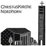 Kirche, Ansicht von Südosten, 1972, Grafik