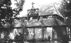 Kirche, Ansicht von Südwesten, um 1954