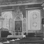 Alte Kirche, Blick zum Altar, Postkarte, vor 1963