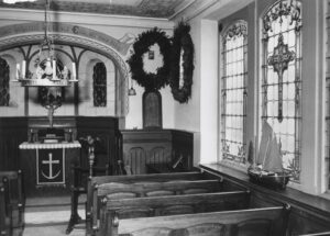 Sielhof (Gut Addenhausen), private Gutskapelle, Blick zum Altar