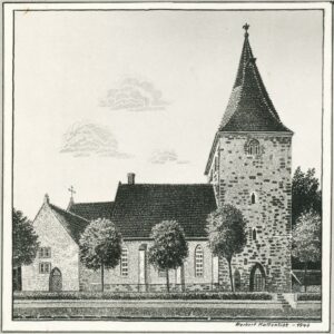 Isernhagen, St. Marien, Kirche, Grafik, Herbert Kattentidt, 1940