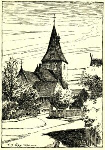 Isernhagen, St. Marien, Kirche, Zeichnung, Goy, 1921