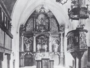 Kirche, Blick zum Altar, vor 1899