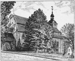 Gartow, Kirche, Außenansicht, Grafik