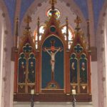 Krummasel, Kirche, Innenraum, Altarretabel