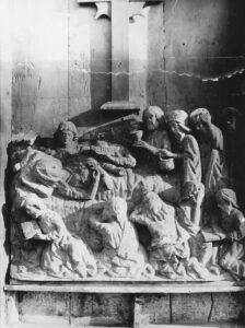 Küsten, alte Kirche, Innenraum, Relief