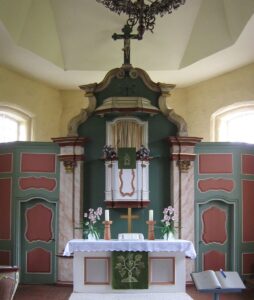 Hohe Kirche Predöhl, Lemgow, Innenraum, Altarwand