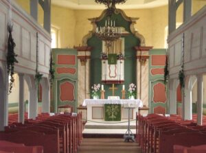 Hohe Kirche Predöhl, Lemgow, Innenraum, Altarwand