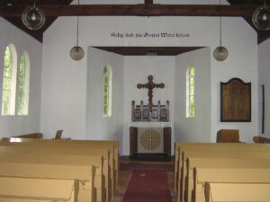 Lübeln, Kapelle, Innenraum, Altar