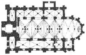 Plate, Kirche, Grundriss