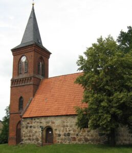 Volzendorf, Kapelle, Außenansicht, Turm