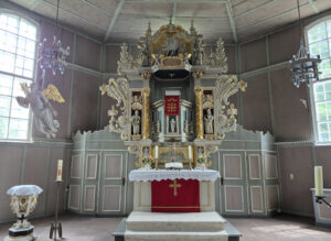 Altenau, Kirche, Innenraum, Altar, Taufe, Taufengel, 2025