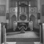 Gnarrenburg, Kirche, Innenraum, Kanzelaltar, um 1948