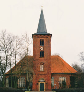Gnarrenburg, Kirche, Außenansicht, um 1982
