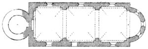 Heeslingen, Kirche, Grundriss, vor 1878