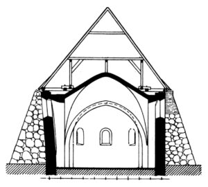 Heeslingen, Kirche, Querschnitt, vor 1908