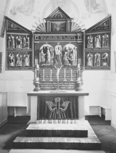 Oerel, Kirche, Innenraum, Altar, 1956