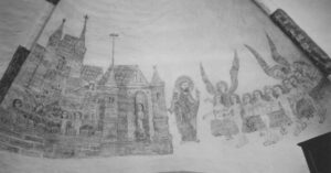 Oerel, Kirche, Innenraum, Deckenmalerei, 1956