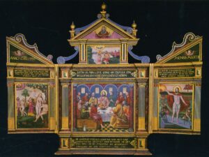 Oese, Kirche, Innenraum, Altaraufsatz