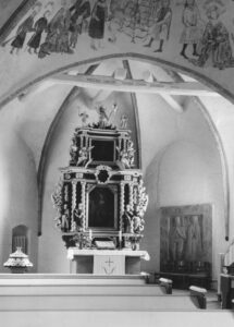 Loxstedt, Kirche, Innenraum, Altar, Gewölbemalereien