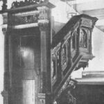 Midlum, Kirche, Kanzel, Kanzeltür