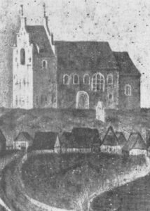 Misselwarden, Kirche, Außenansicht, Gemälde