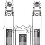 Mulsum (Wurster Nordseeküste), Kirche, Prieche, Zeichnung