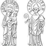 Sittensen, Kirche, Glocke, Relieffiguren, Zeichnung