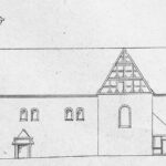 Zeven, Kirche, Außenasnicht, Zeichnung