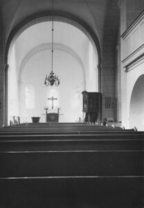 Zeven, Kirche, Innenraum, Chorraum, Altar, Taufe, Kanzel