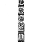 Zeven, Kirche, Innenraum, Lesepult, Zeichnung