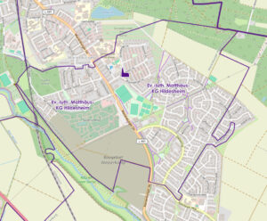 Landkarte, Gebiet der ev.-luth. Matthäus-KG Hildesheim