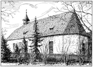 Kirche, Gelliehausen, Außenansicht, Grafik