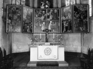 Göttingen St. Albani Innenraum Altar Flügelretabel
